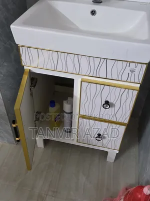 White Basin Cabinet Set