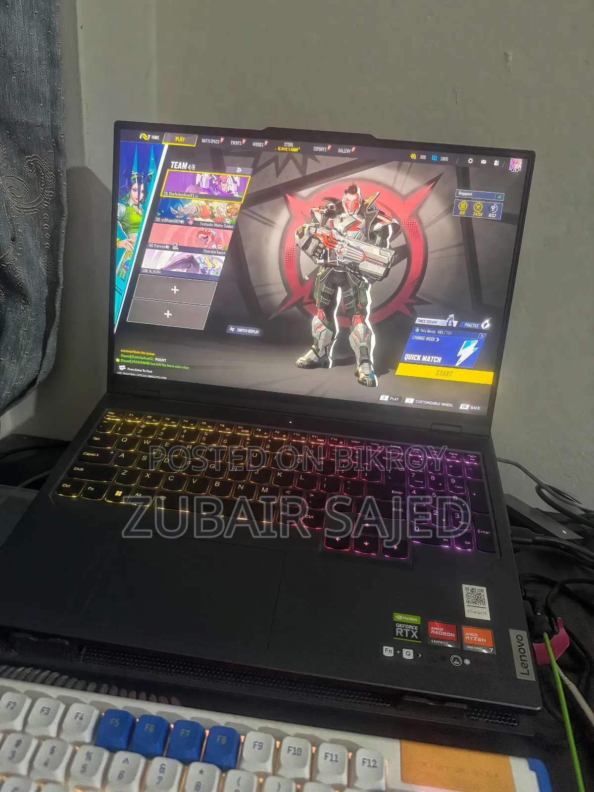 Laptop Lenovo Legion 5 16GB AMD Ryzen 7 SSD 1T