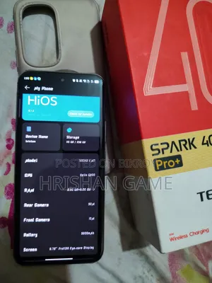 নতুন টেকনো স্পার্ক ৪০ প্রো+ ২৫৬ জিবি সাদা