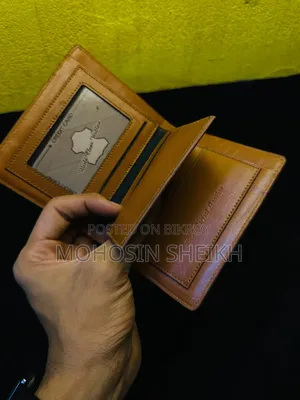 ১০০% জেনুইন লেদার মেনস ওয়ালেট (আমদানি করা)