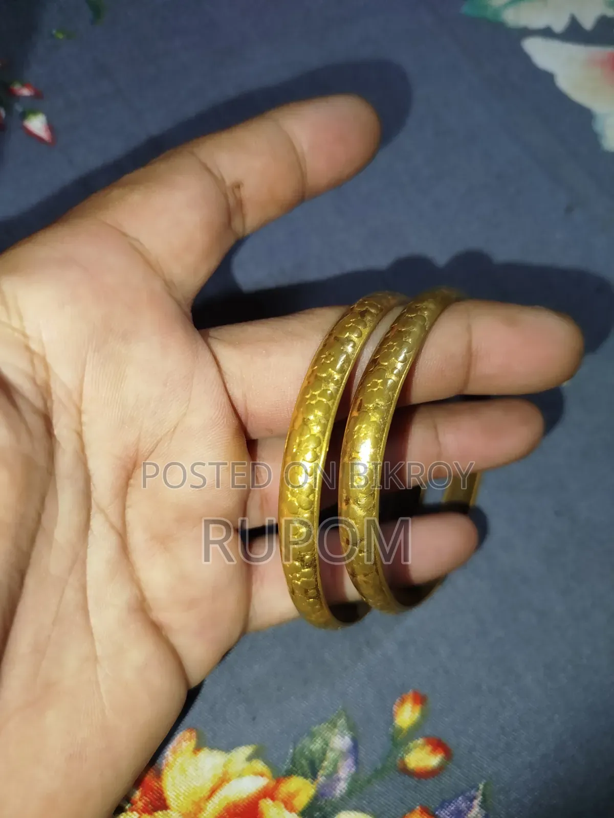 Gold-plated bronze bangles