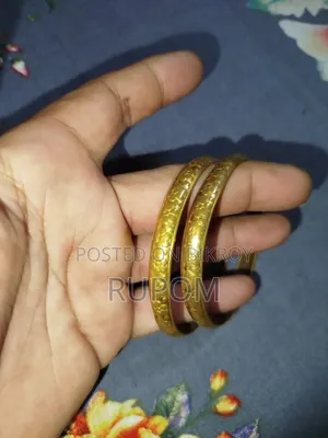 Gold-plated bronze bangles