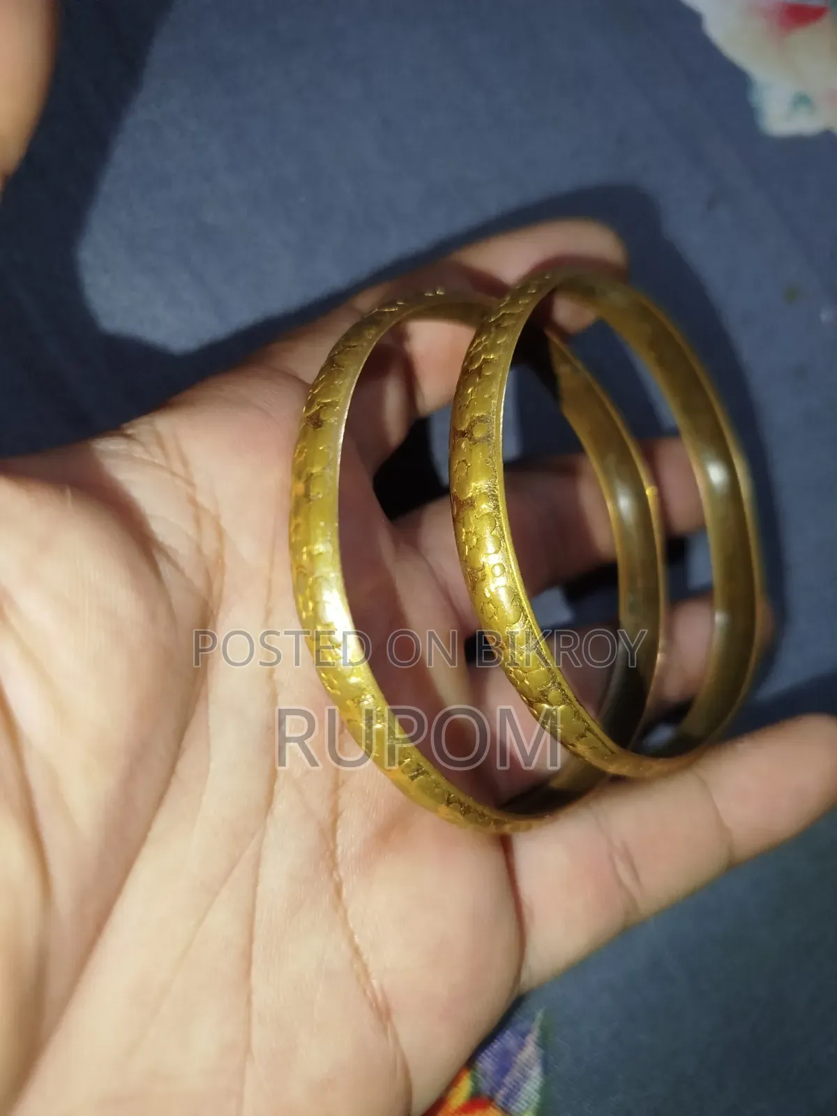Gold-plated bronze bangles
