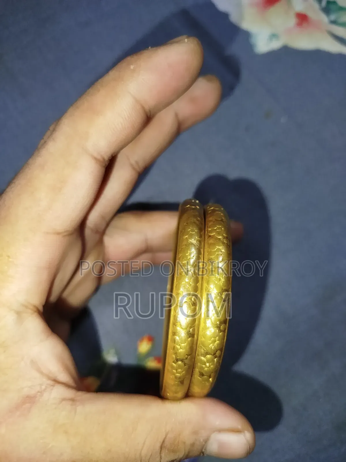 Gold-plated bronze bangles