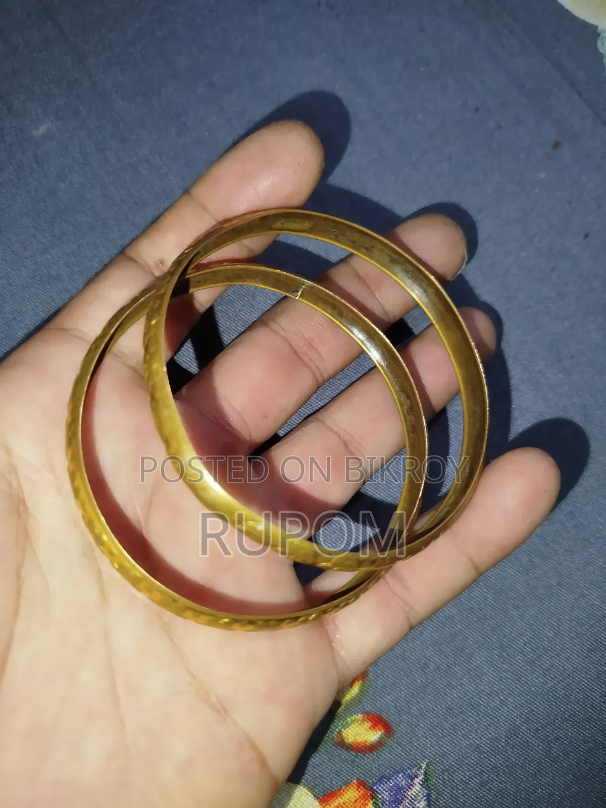 Gold-plated bronze bangles