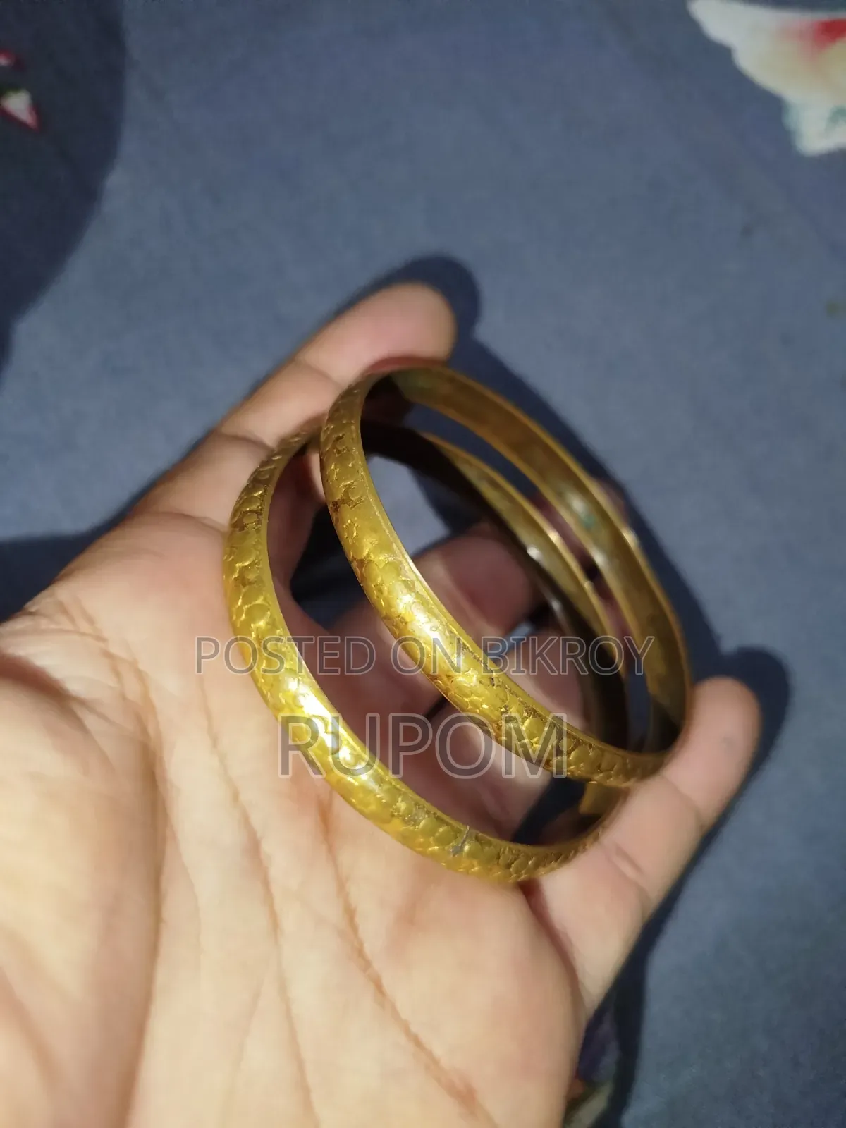 Gold-plated bronze bangles