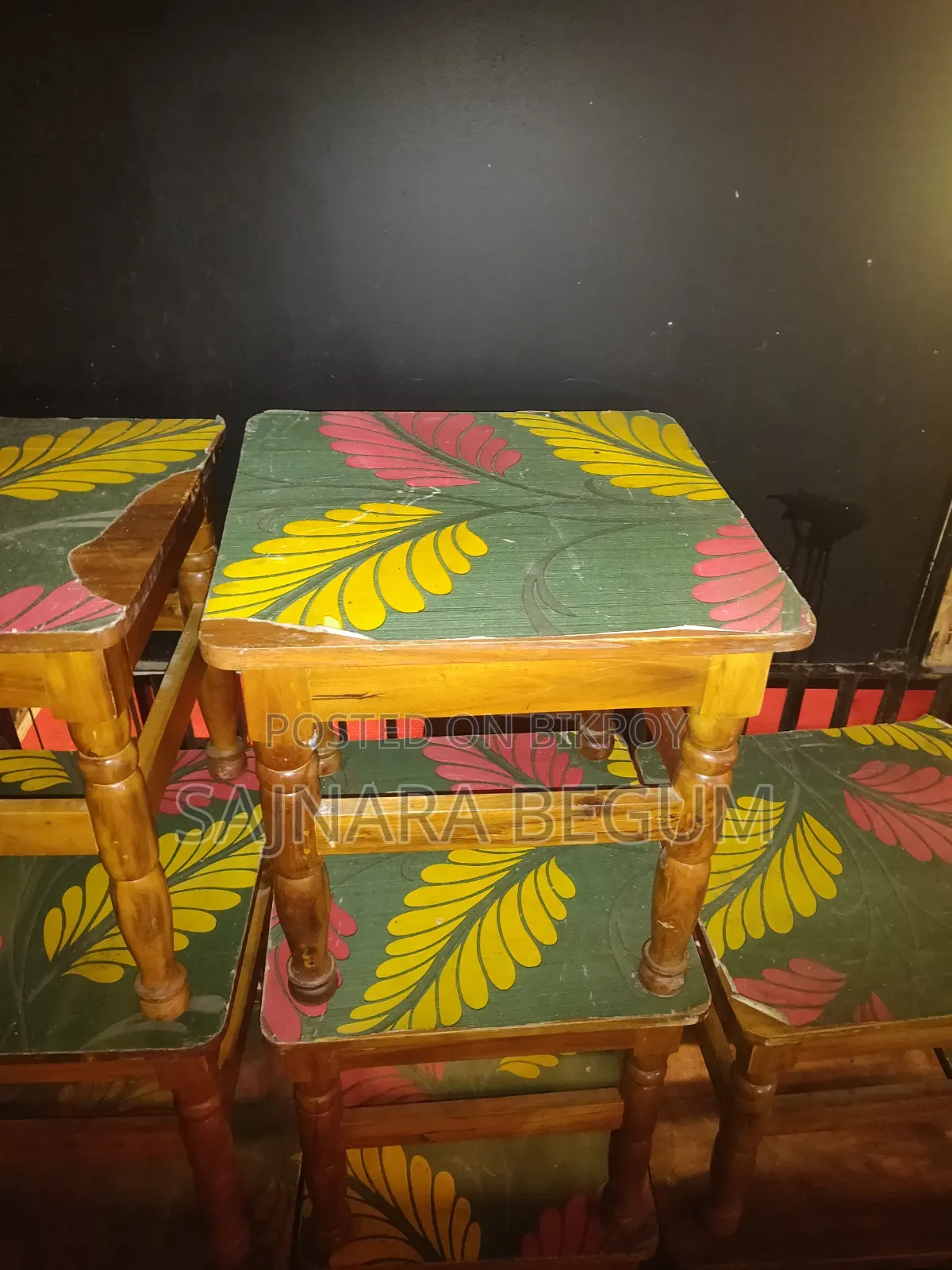 4 Tables and 10 Stools