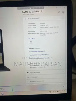 Laptop Microsoft Surface Laptop 4 16GB Intel Core I7 SSD 256GB