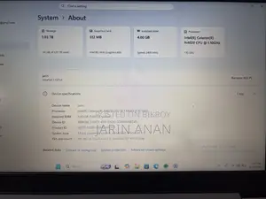 ল্যাপটপ লেনোভো আইডিয়াপ্যাড ৩ ৪জিবি ইন্টেল সেলেরন এসএসএইচডি+এসএসডি ১টিবি