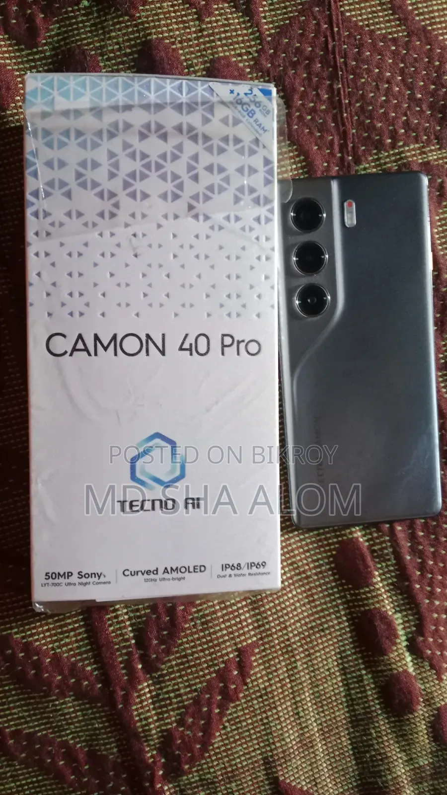 Tecno Camon 40 Pro 4G 256 GB Black