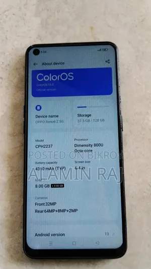 Oppo Reno6 Z 128 GB Black