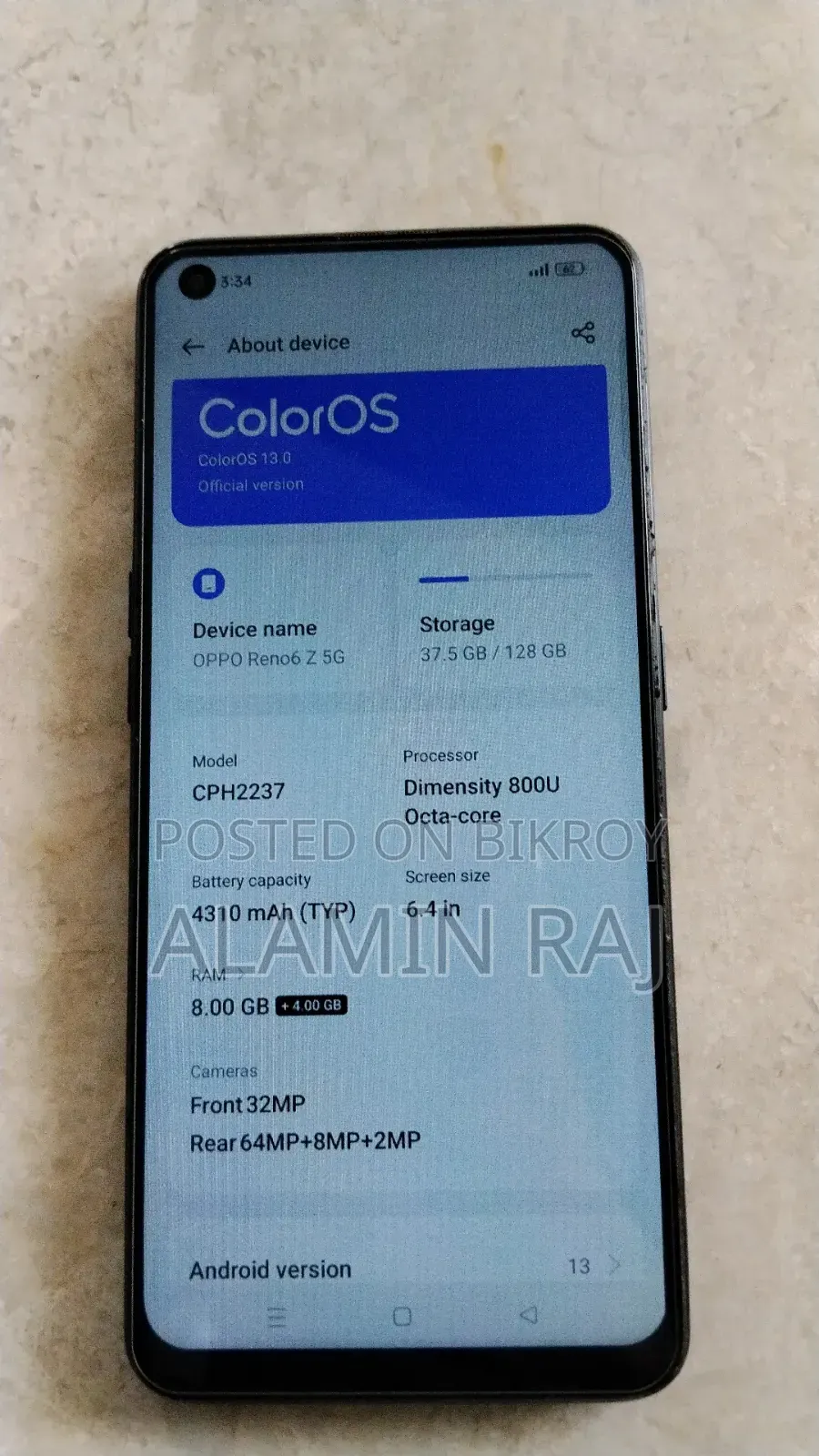 Oppo Reno6 Z 128 GB Black