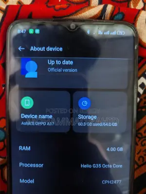 Oppo A17 64 GB Blue