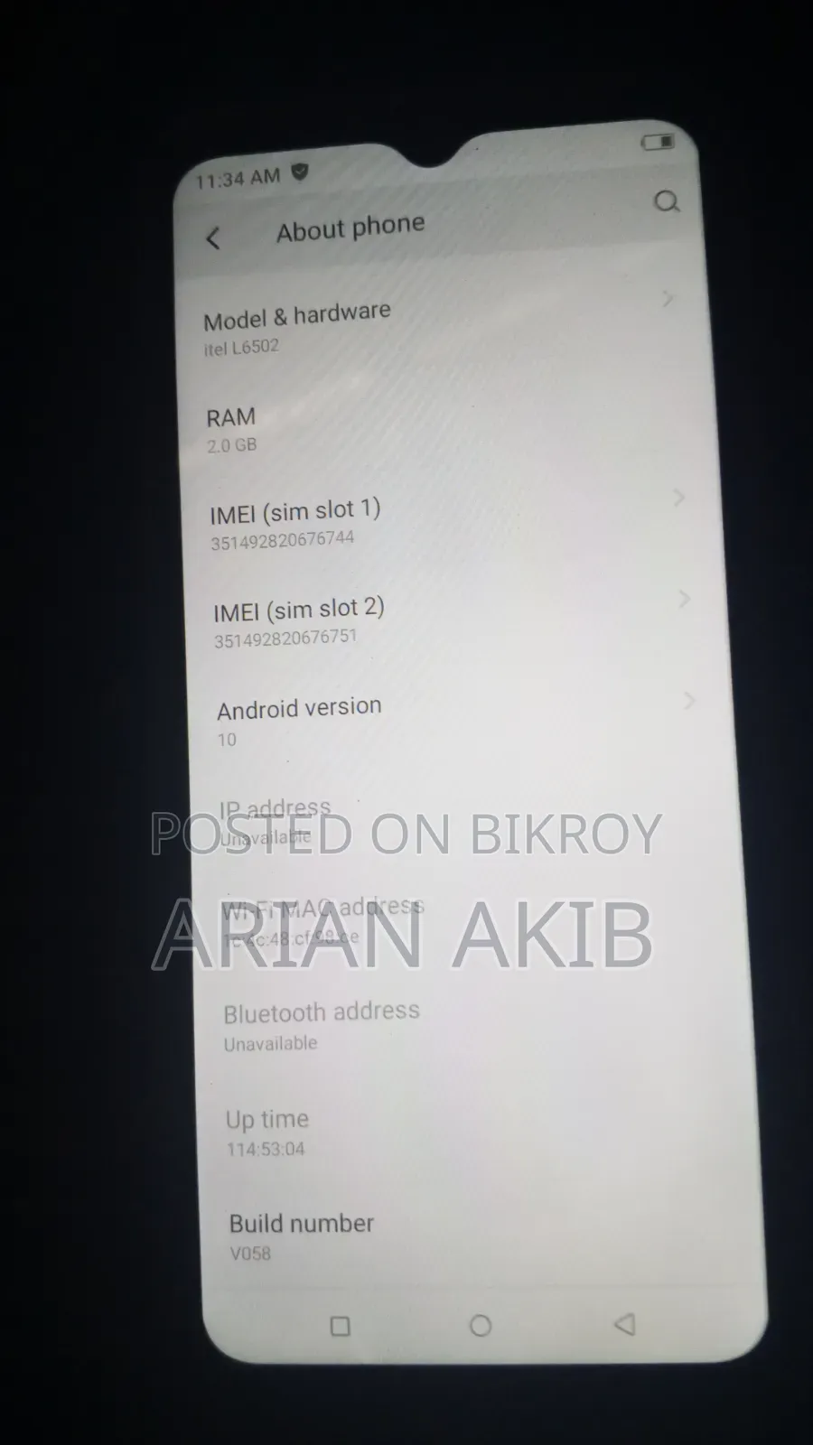Itel Vision 1 Pro 32 GB Black