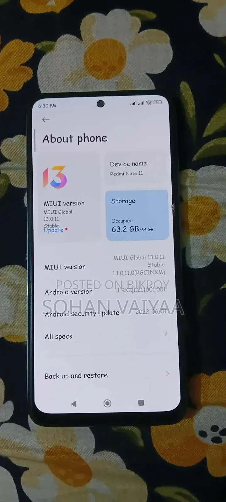 Xiaomi Redmi Note 11 64 GB Blue