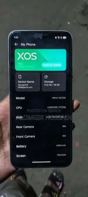 Infinix Smart 10 Plus 128 GB Silver