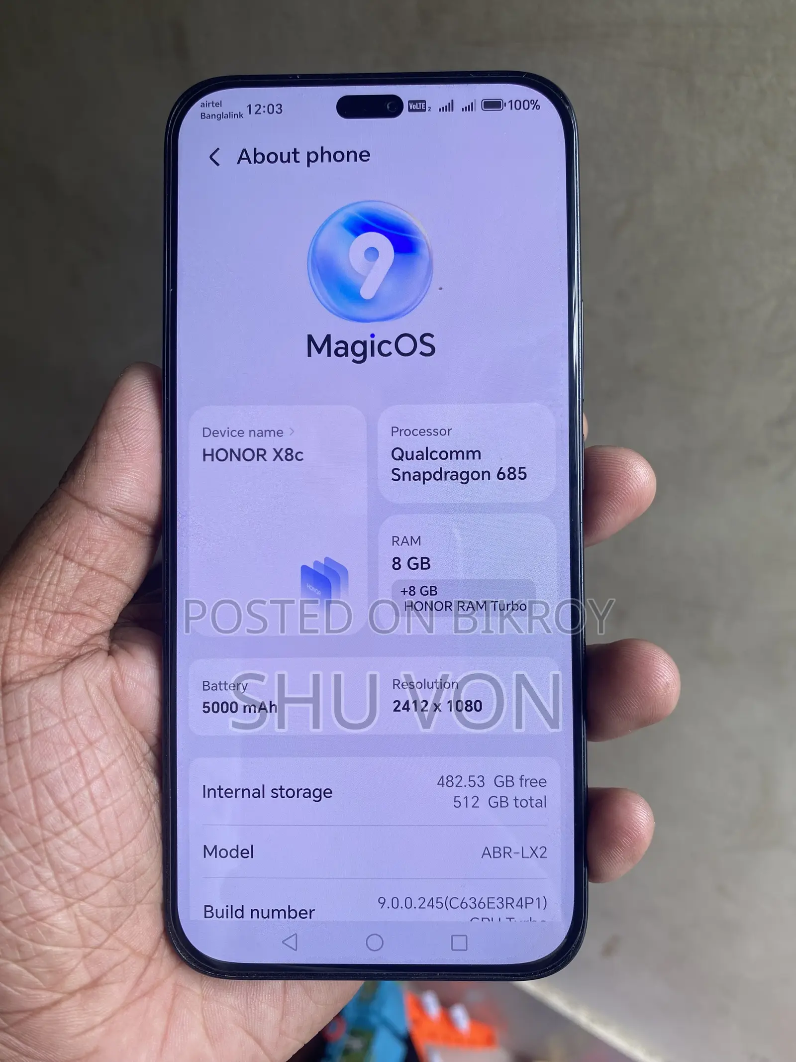 Honor X8c 512 GB Black