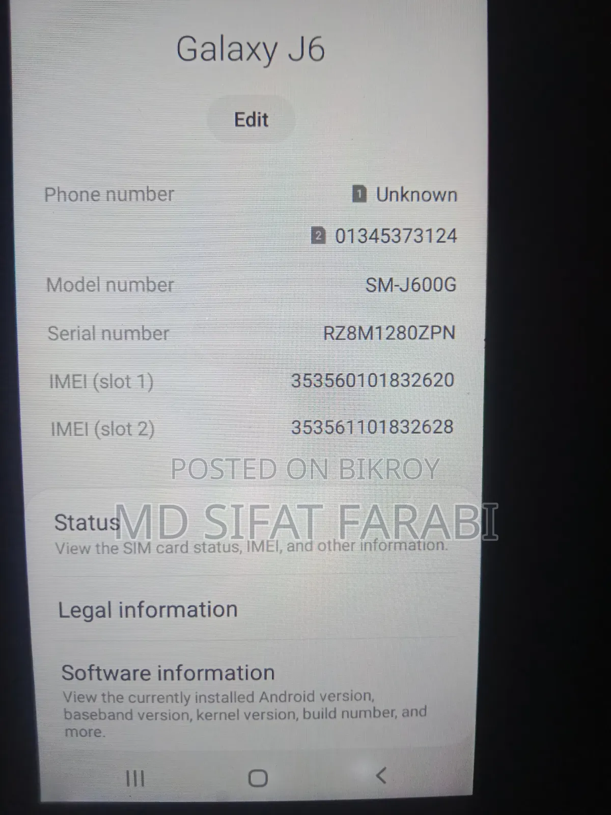 Samsung Galaxy J6 64 GB Blue