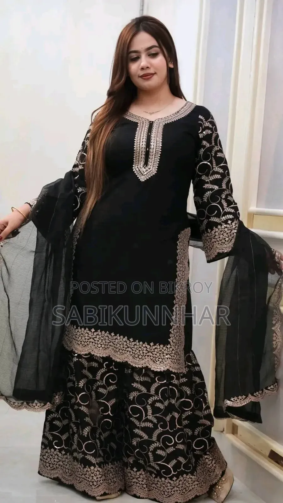 Premium Soft Jorjet With Sequence Embroidery Three Piece