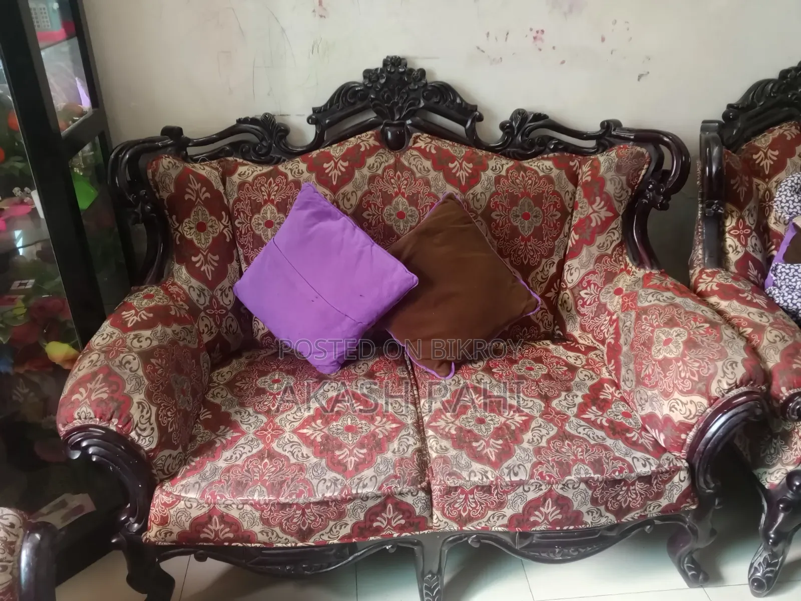 Teak Wood Victorian Sofa