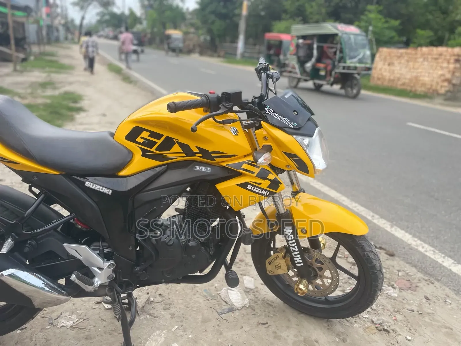 New Suzuki Gixxer Monotone 2024 Yellow