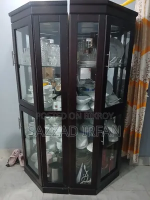 Elegant Glass Display Cabinet (2 units) – For Organizing Crockery