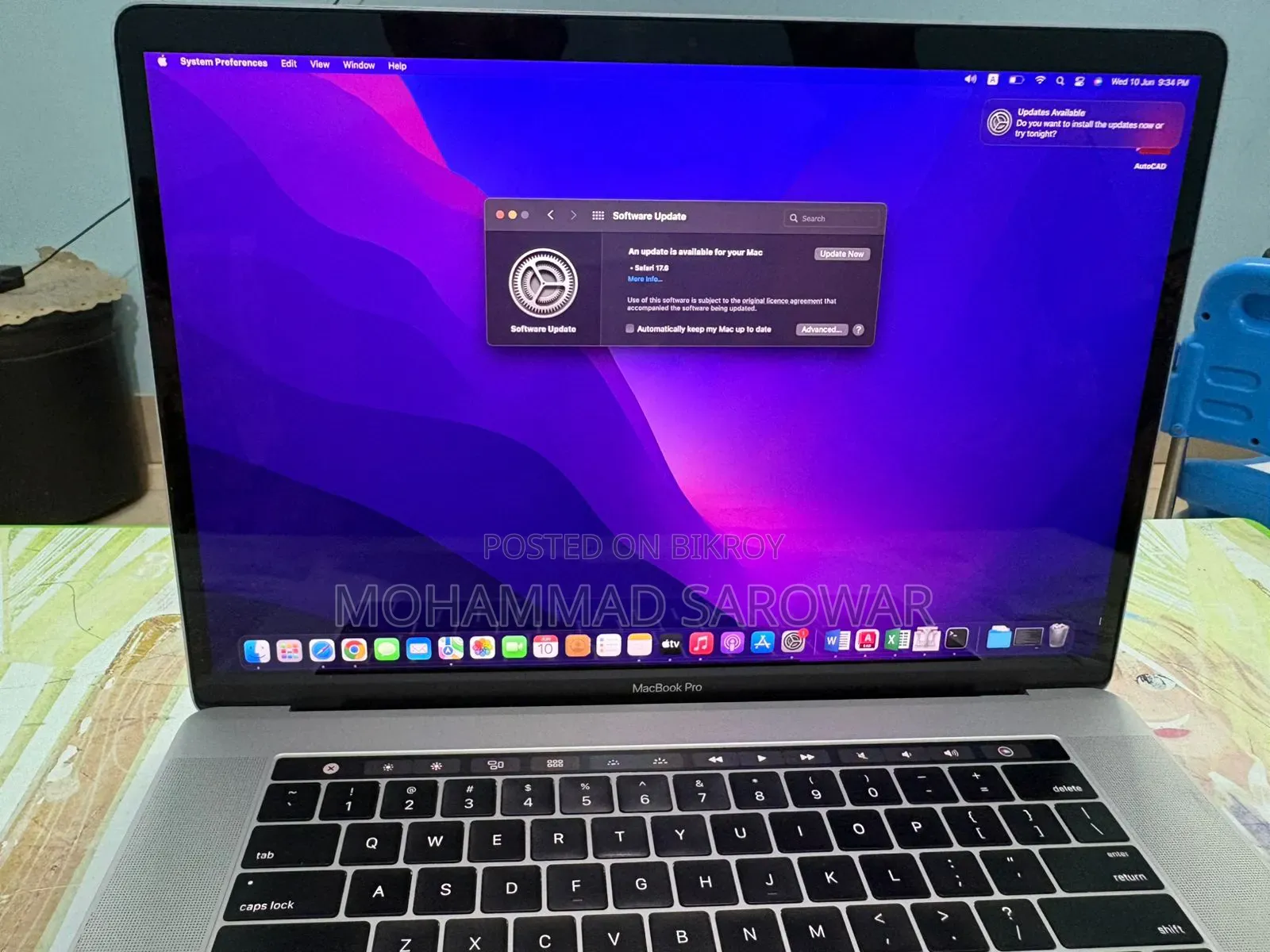 Laptop 16GB Intel Core I7 SSD 256GB