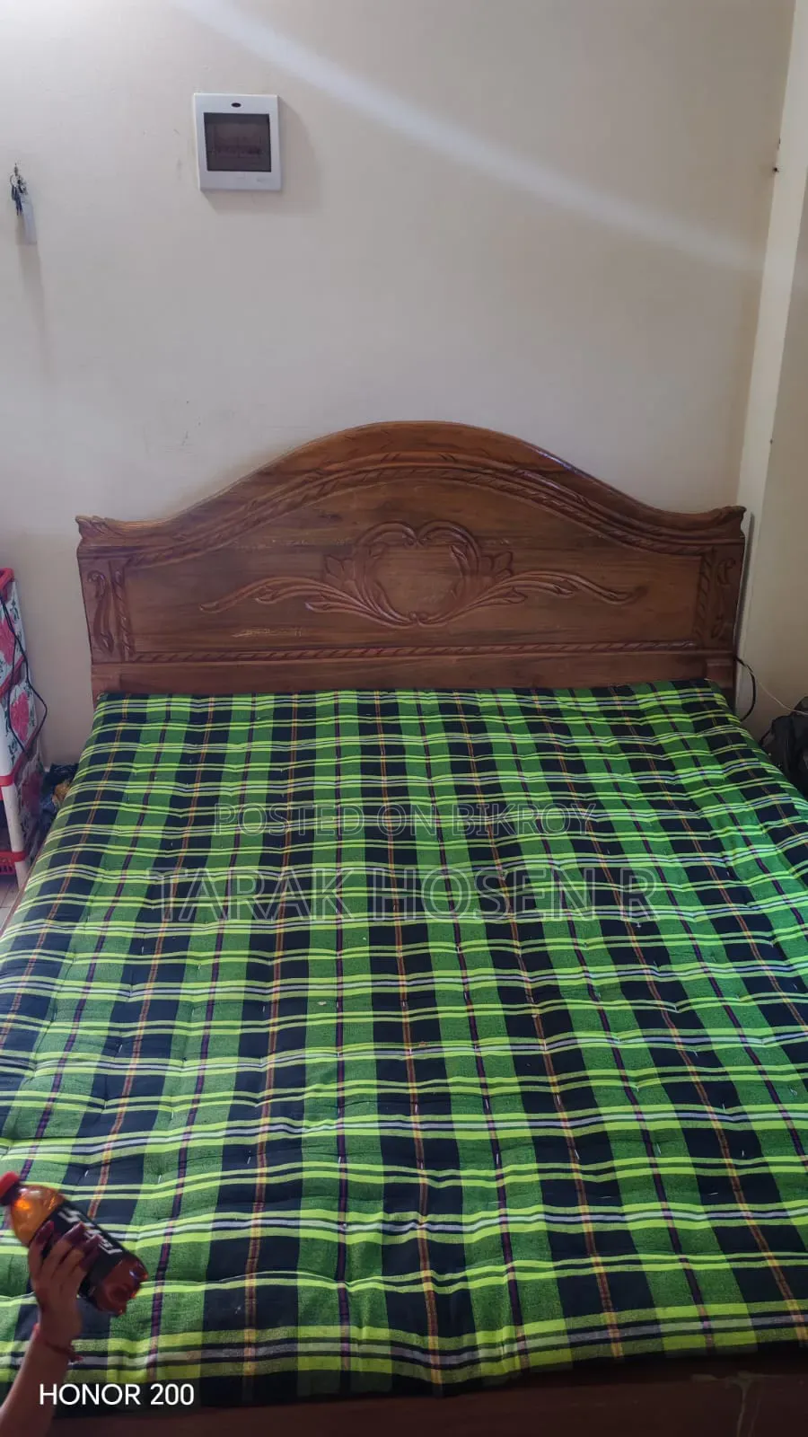 Bed 6 feet by 7 feet including mattress