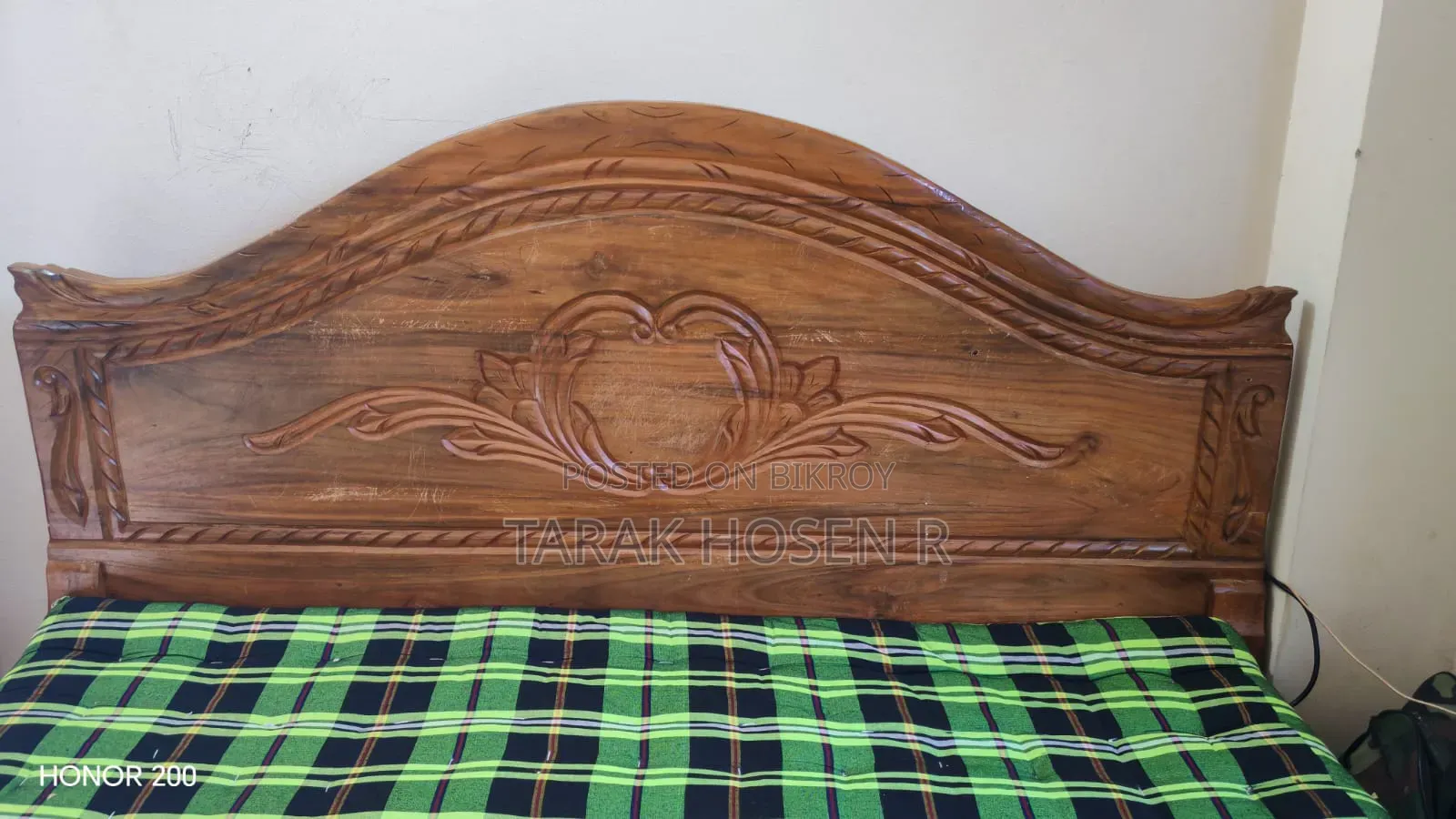 Bed 6 feet by 7 feet including mattress