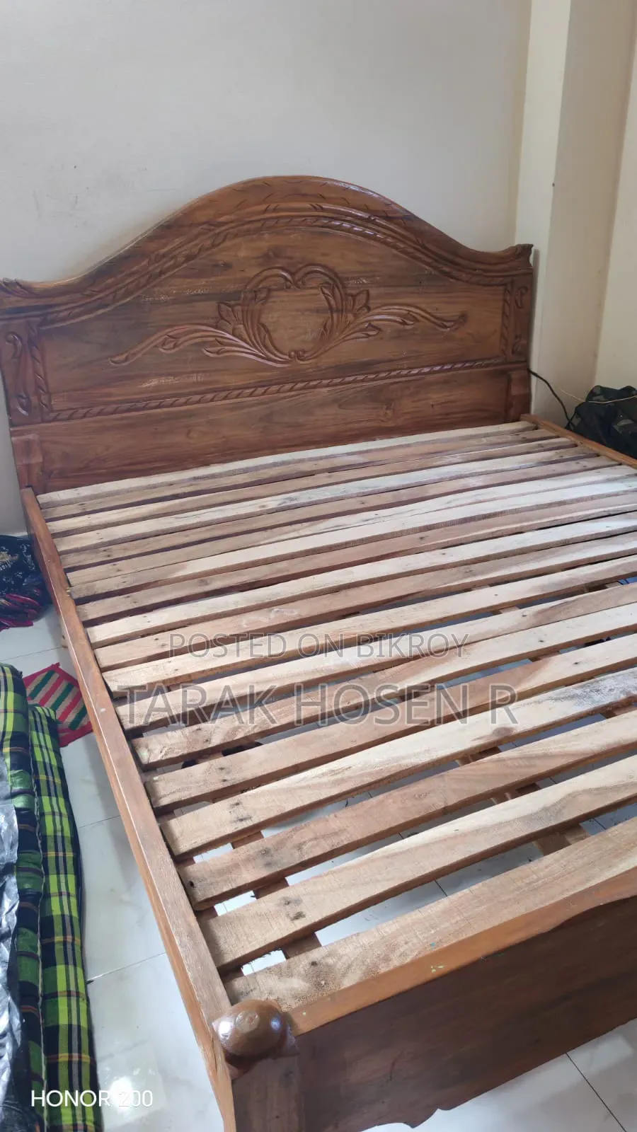 Bed 6 feet by 7 feet including mattress