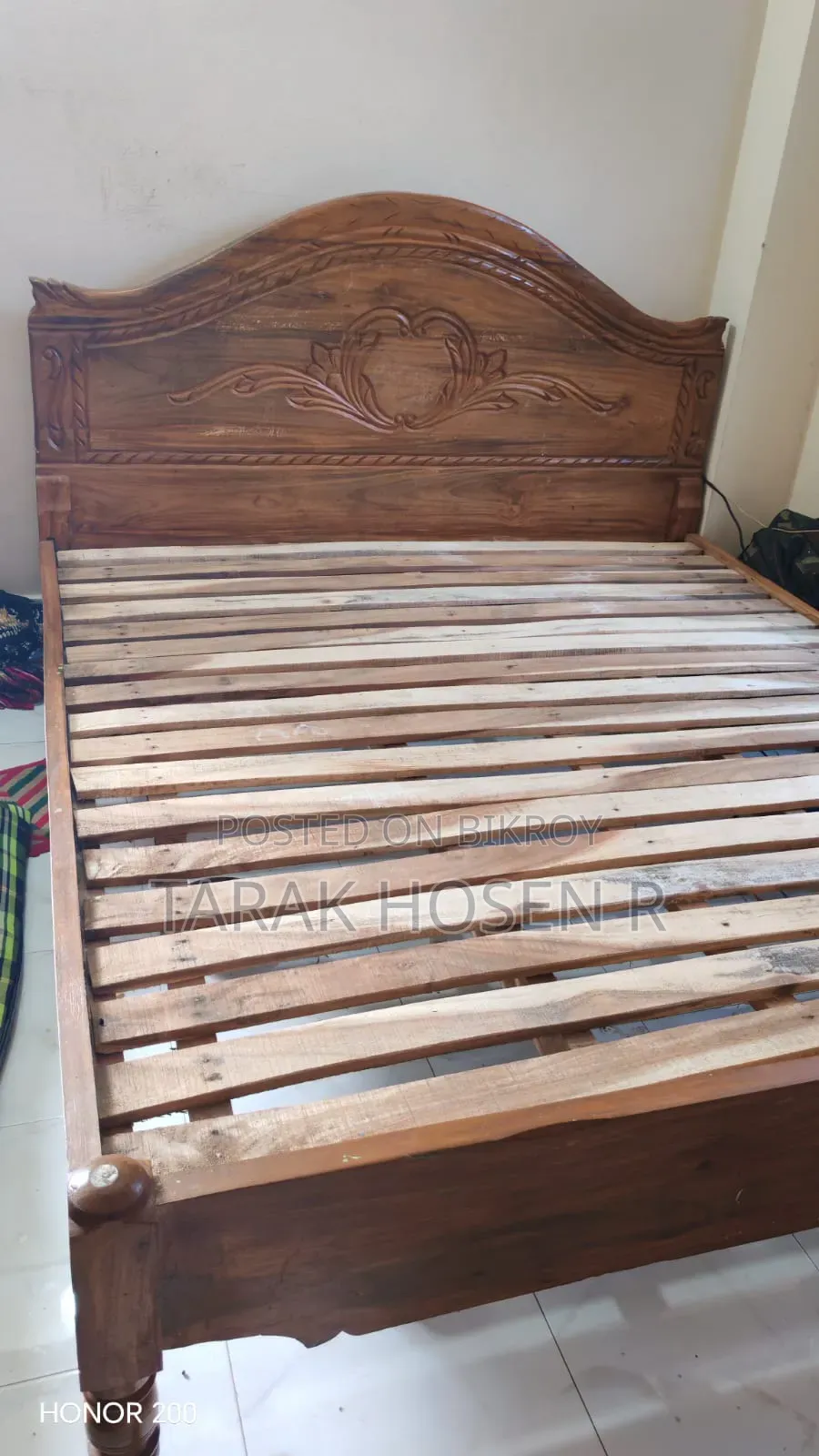 Bed 6 feet by 7 feet including mattress