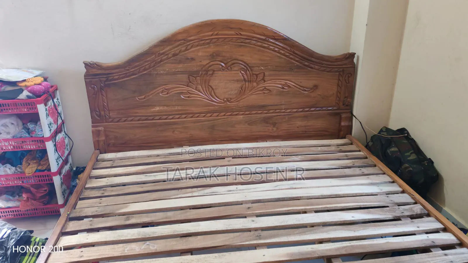 Bed 6 feet by 7 feet including mattress
