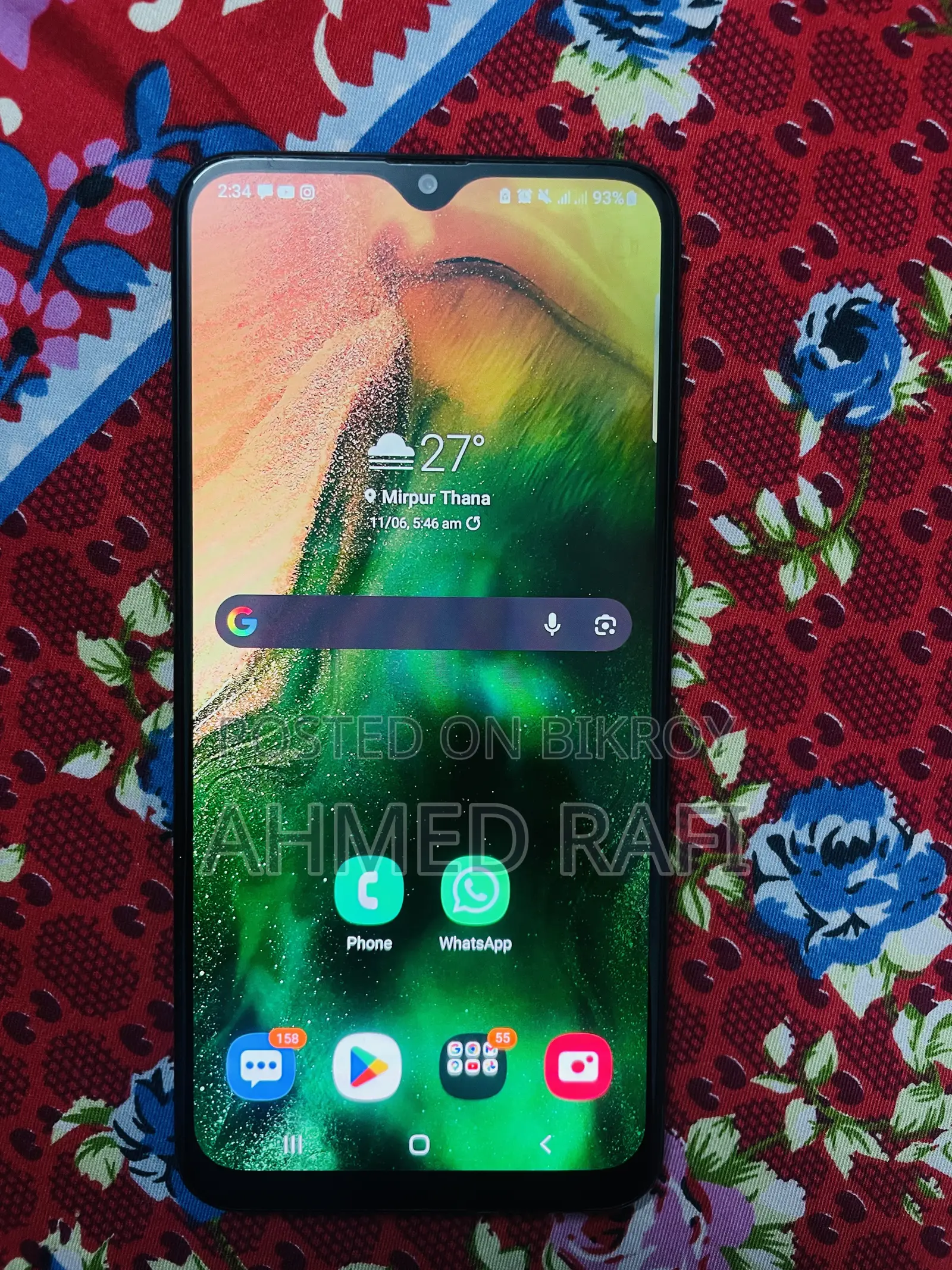 স্যামসাং গ্যালাক্সি এ২০ ৩২ জিবি কালো