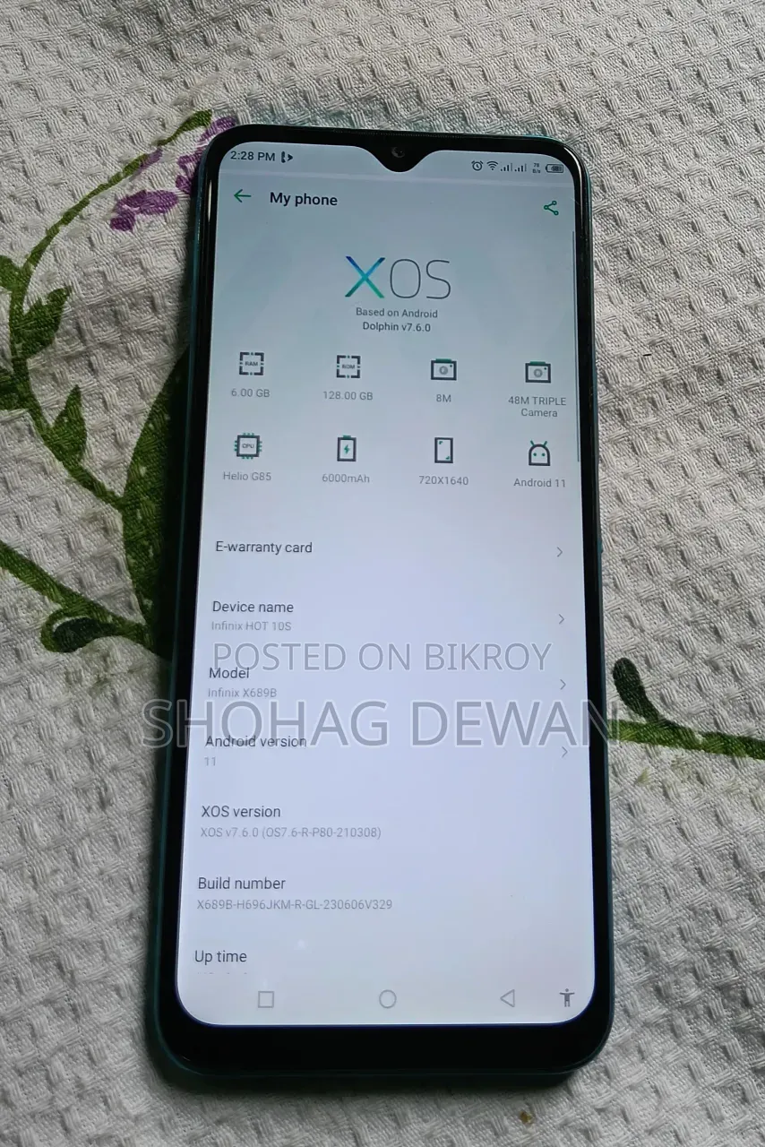 Infinix Hot 10S 128 GB Blue