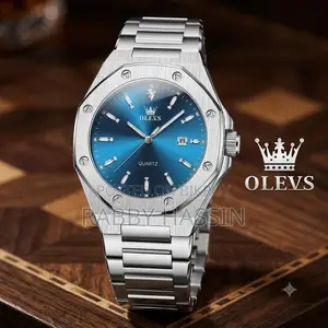 *Olevs 3613 Luxury Stainless Steel Men's Watch Master Copy (P-1622