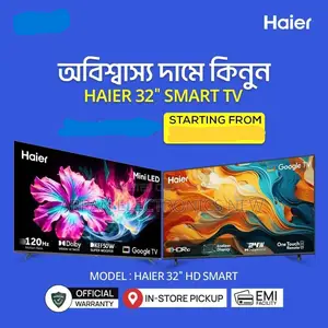 Haier H32k85fx 32" DLED HD Google TV (EMI Available)