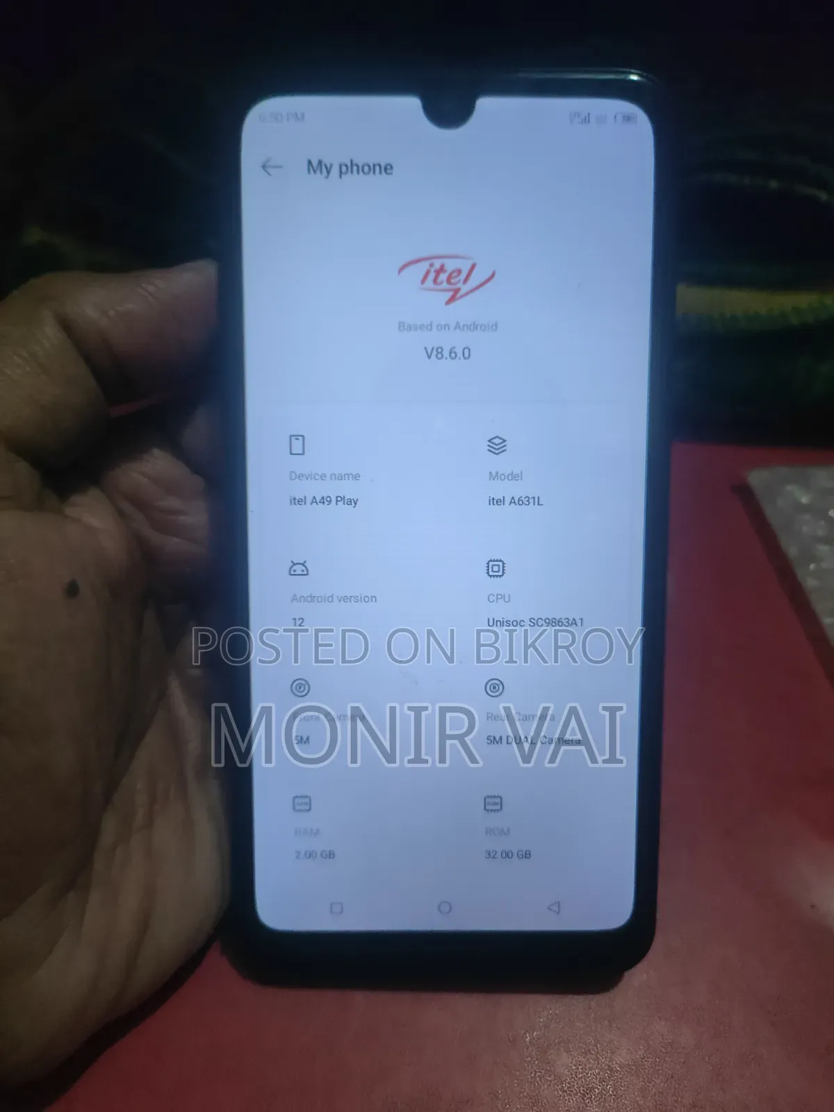 Itel A49 Play 32 GB Gray