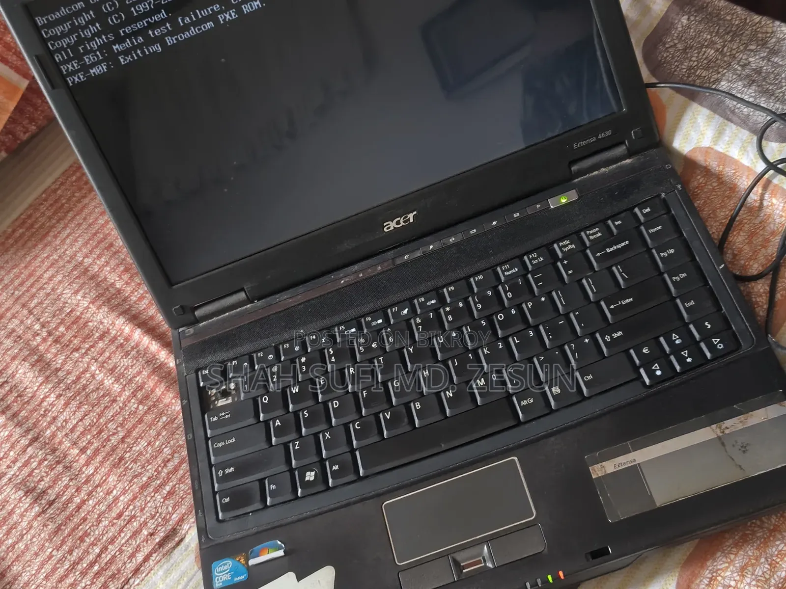 Laptop Acer Extensa 4630Z 2GB Intel Core 2 Duo HDD 512GB