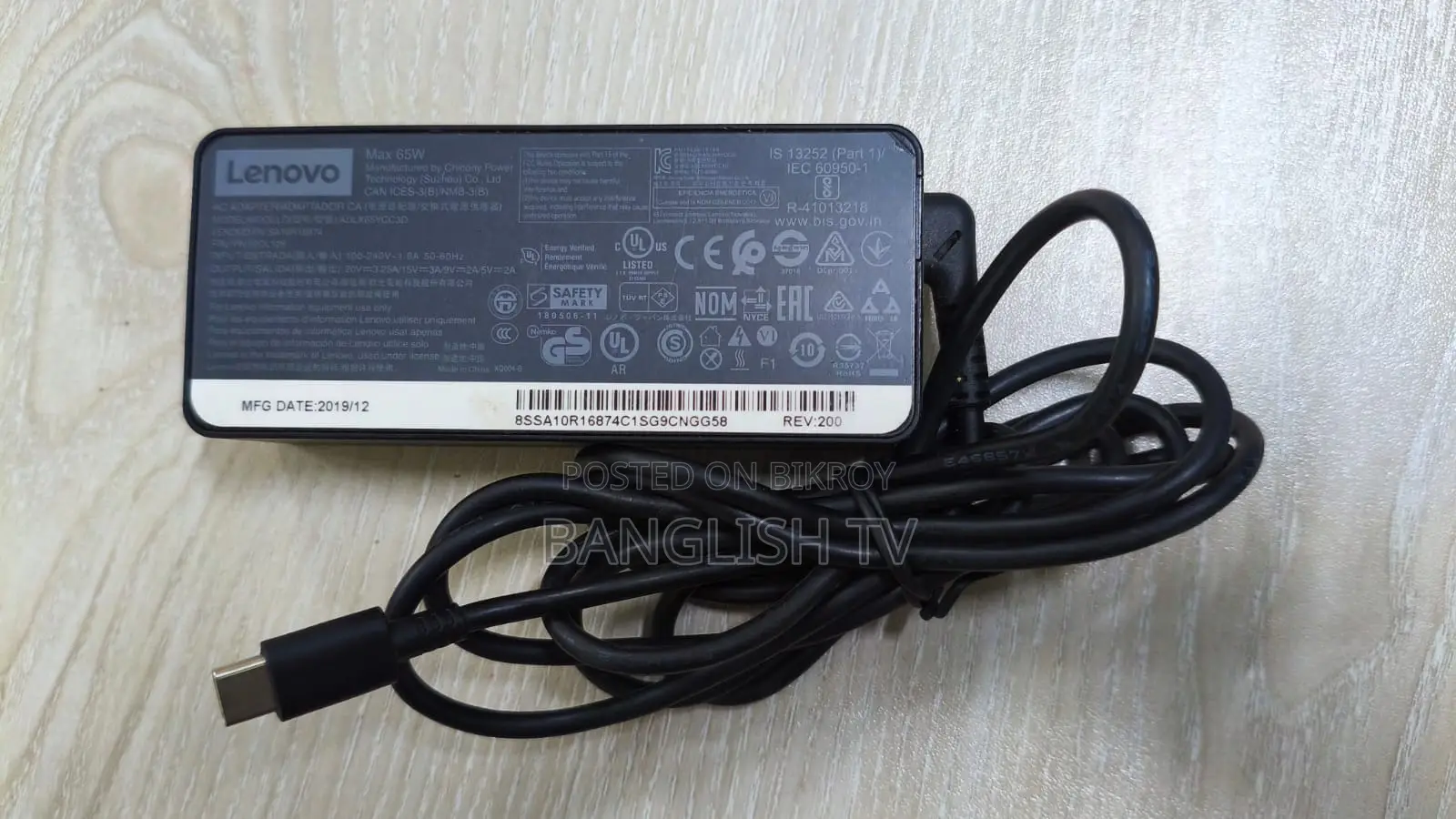 Original 65w Type Usb C Adapter Laptop Charger