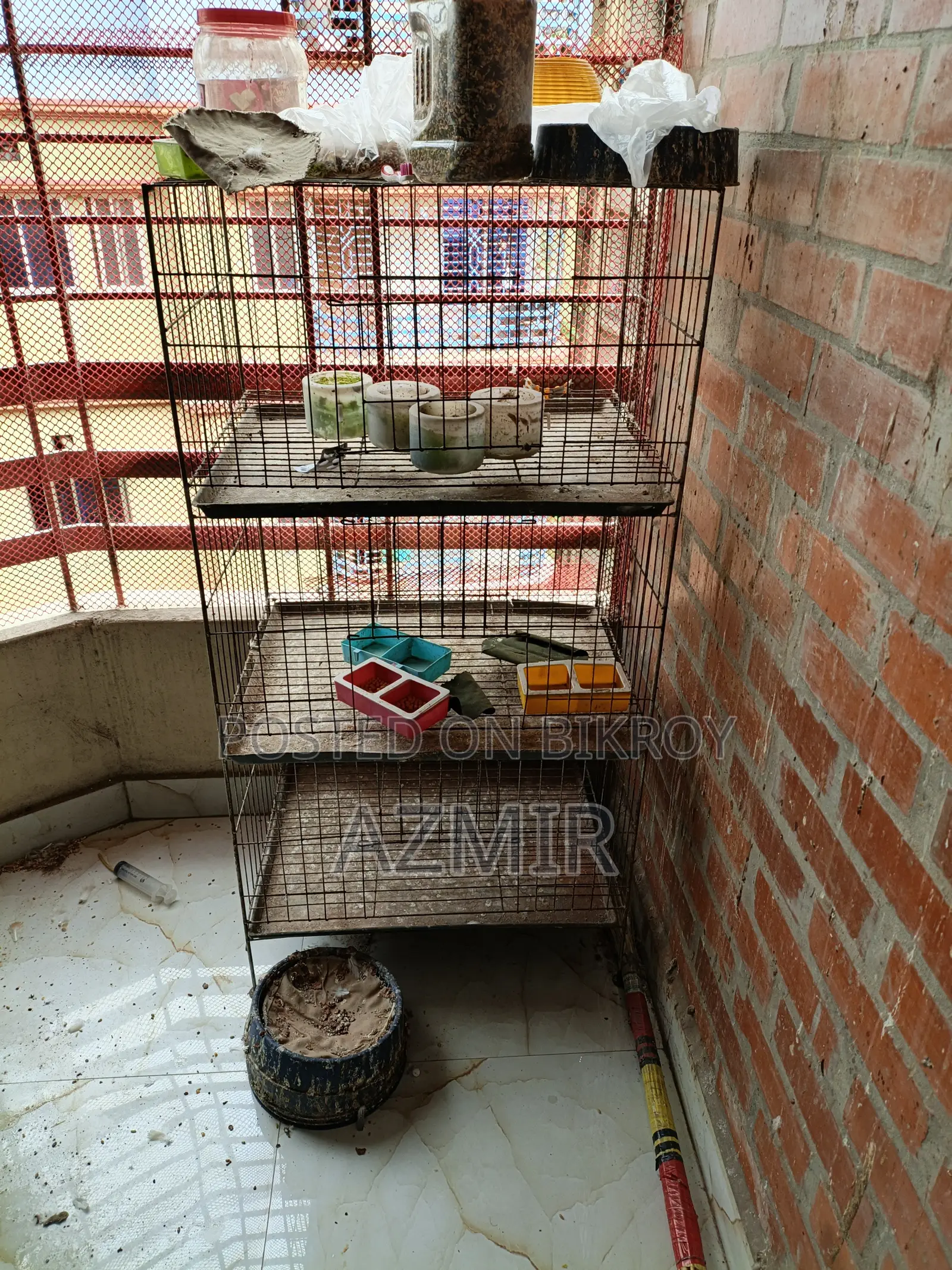 3-Compartment Pigeon Cage
