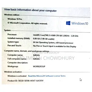 Desktop Computer 8GB Intel Core i5 SSD 256GB