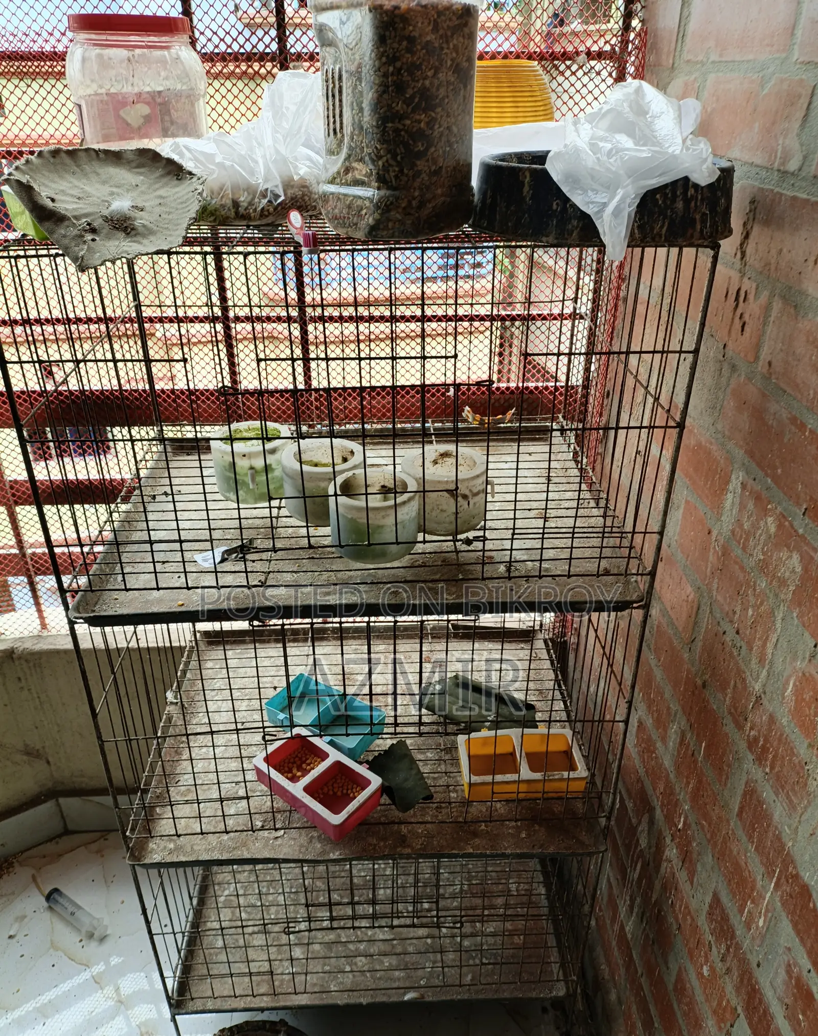 3-Compartment Pigeon Cage