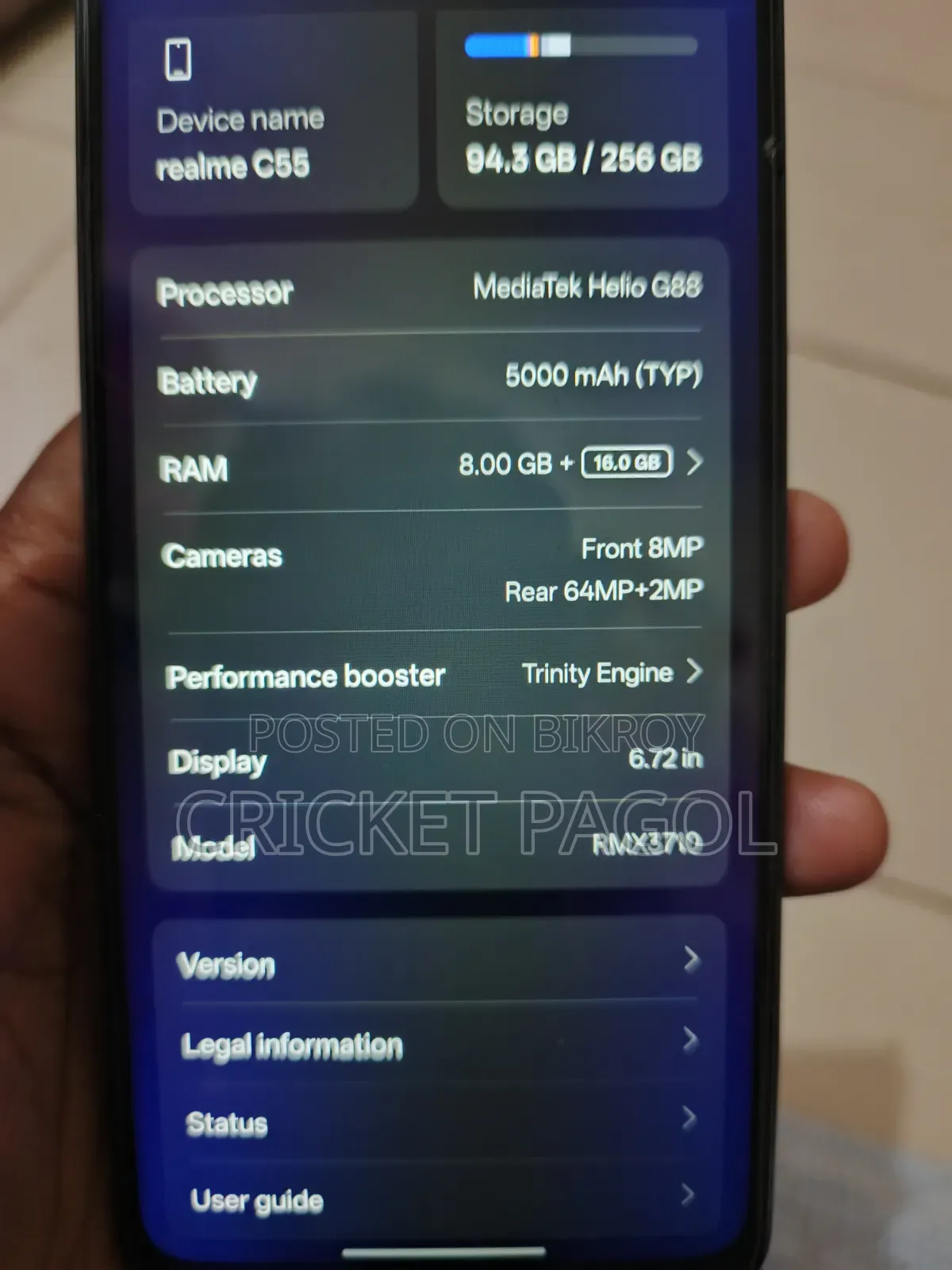 Realme C55 256 GB Black