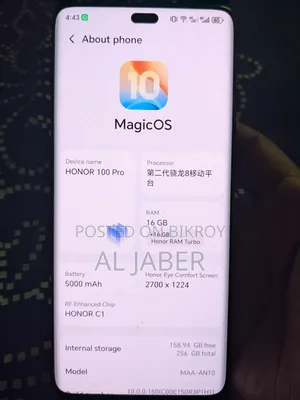 Honor 100 Pro 256 GB Black