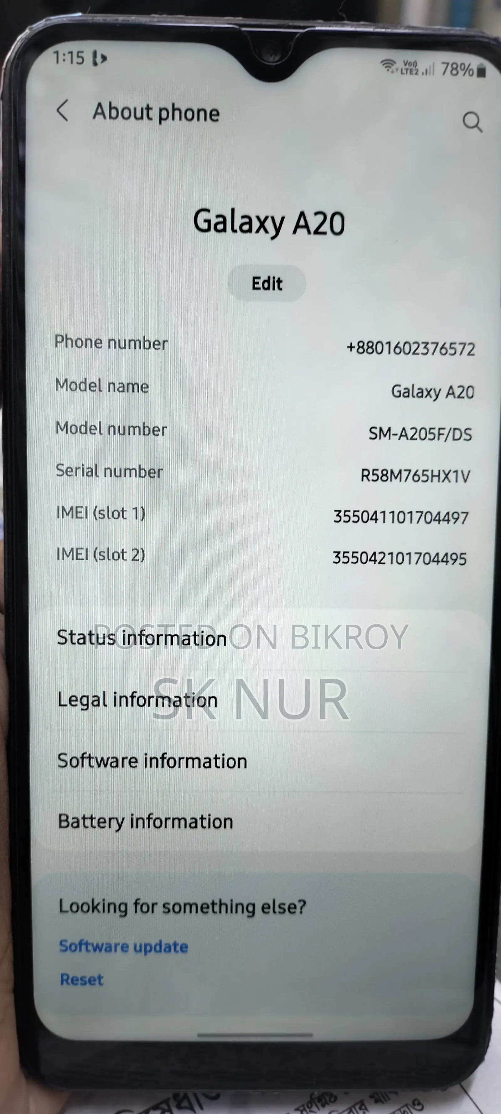 Samsung Galaxy A20 32 GB Black