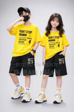 Drop Shoulder Baby T-shirt and Pant Set