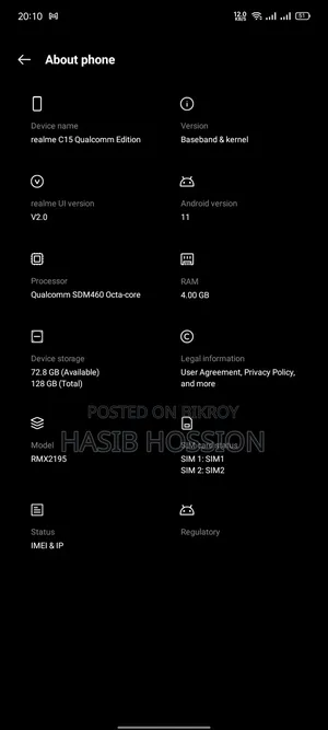 Realme C15 64 GB Blue