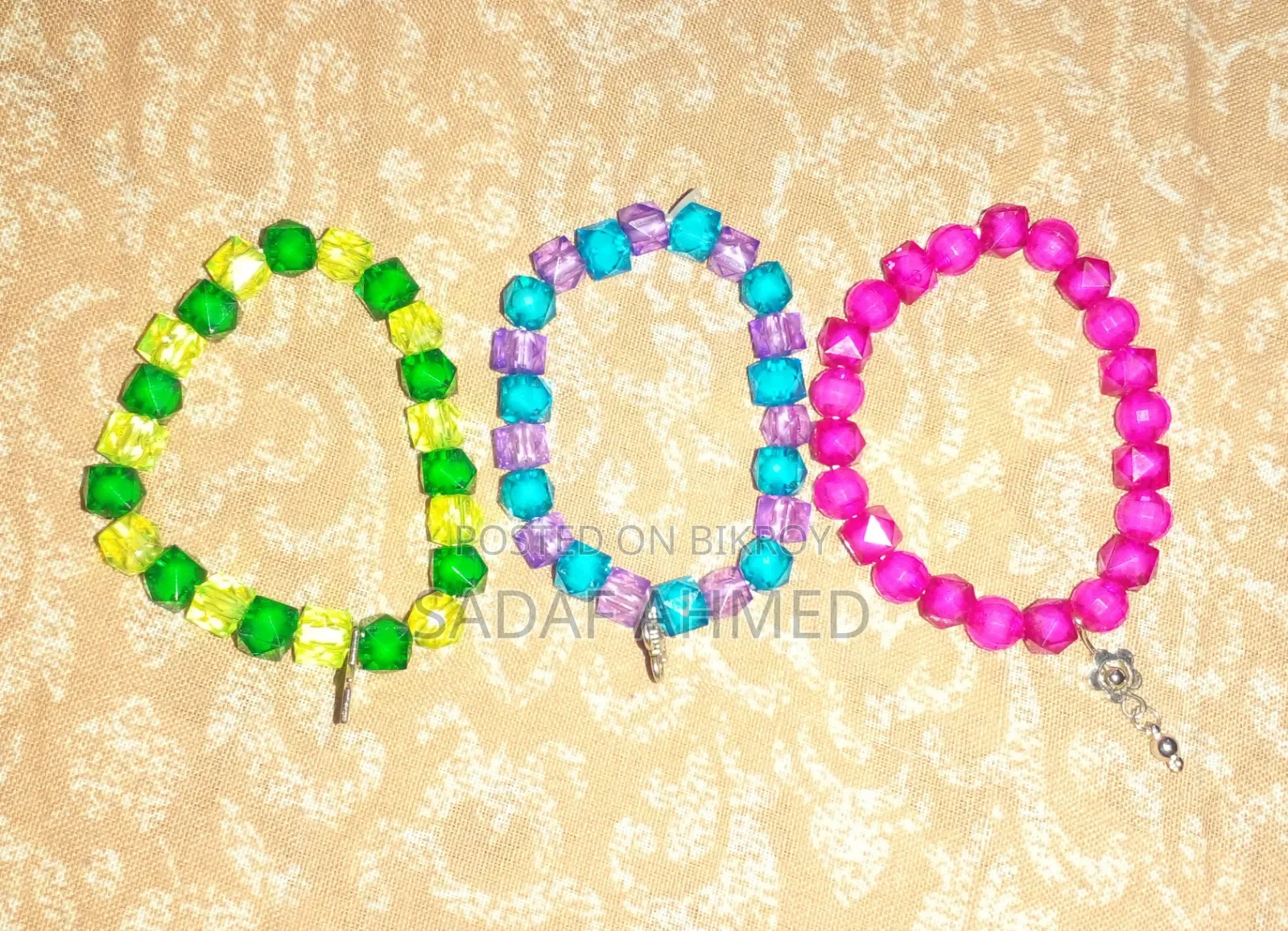 Trendy Crystal Beaded Bracelet - বিভিন্ন কালার এভেইলেবল