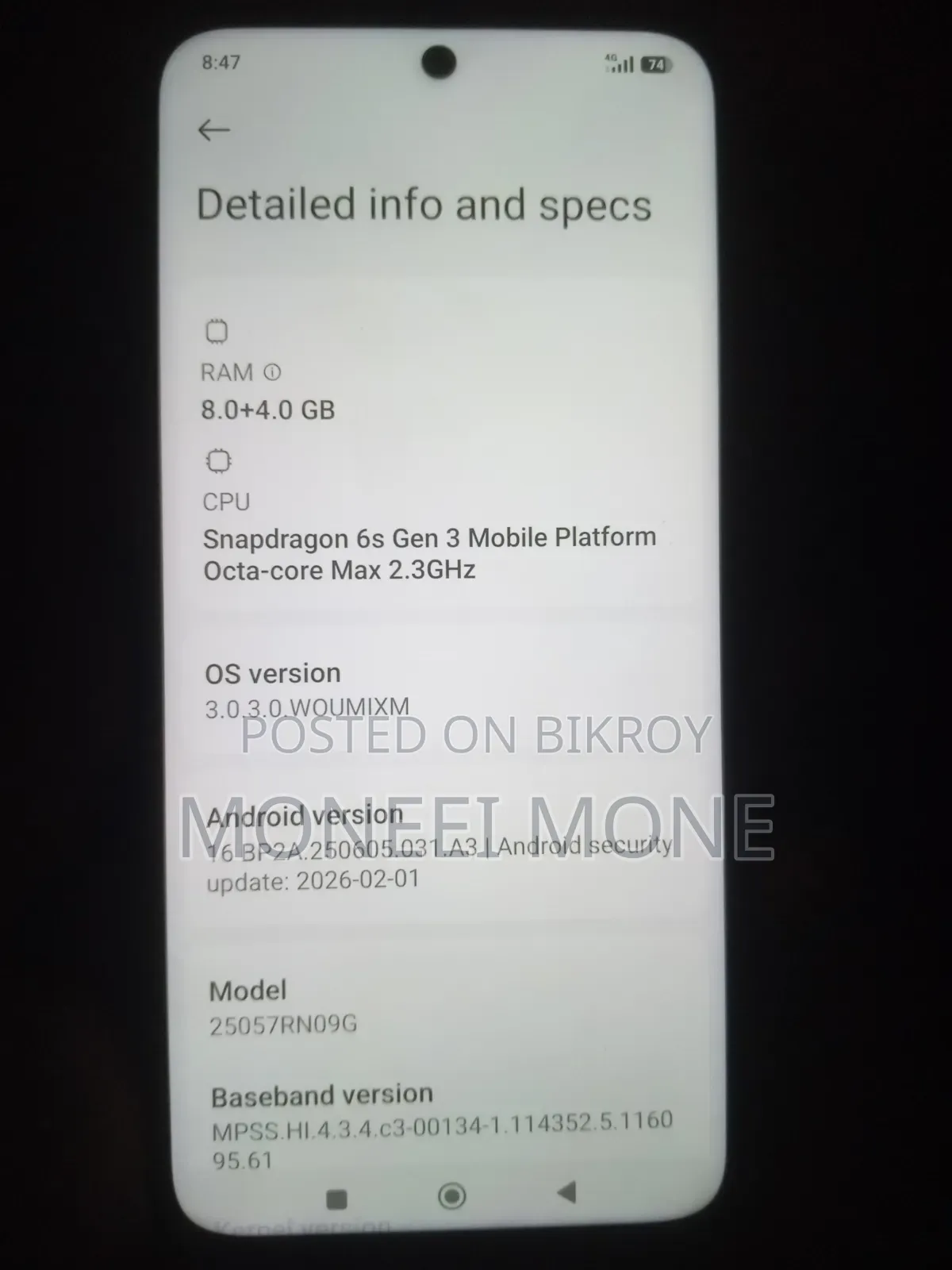 Xiaomi Redmi 15 5G 256 GB Gray