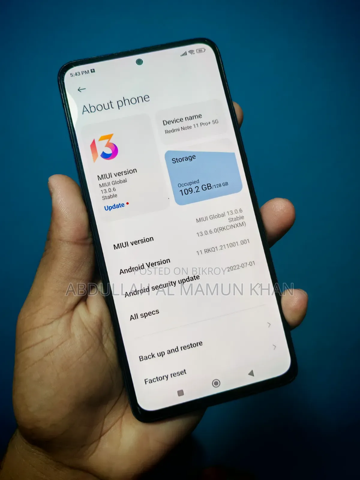 Xiaomi Redmi Note 11 Pro+ 5G 128 GB Red